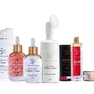 Kit 1 completo: 1 mousse + 1 sérum dia + 1 sérum noite + 1 Protetor Solar + 1 RevitaCollo